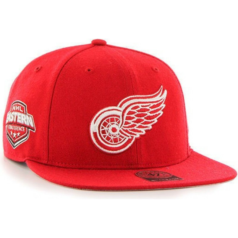 casquette-plate-rouge-snapback-detroit-red-wings-nhl-captain-47-brand