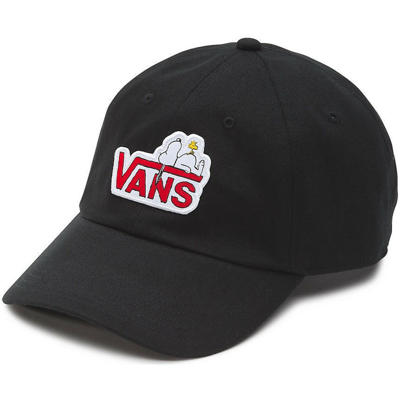 vans-curved-brim-sleeping-snoopy-court-side-cap-schwarz