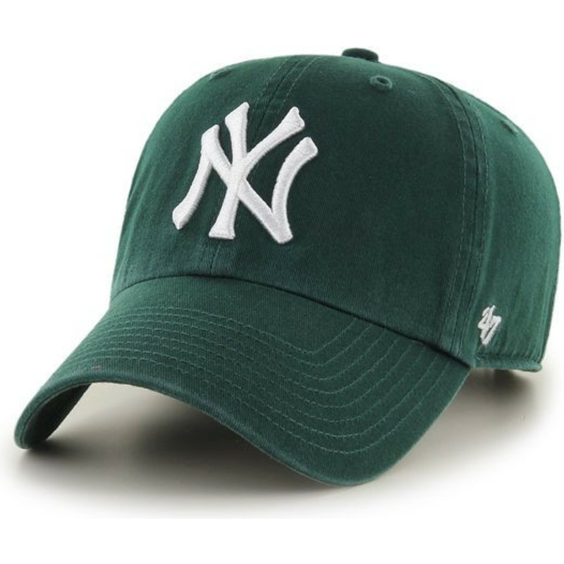 casquette-courbee-verte-new-york-yankees-clean-up-47-brand