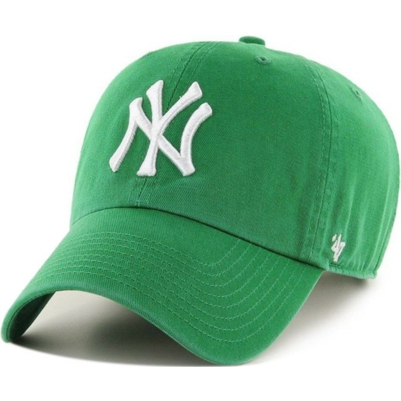 casquette-courbee-verte-new-york-yankees-mlb-clean-up-47-brand