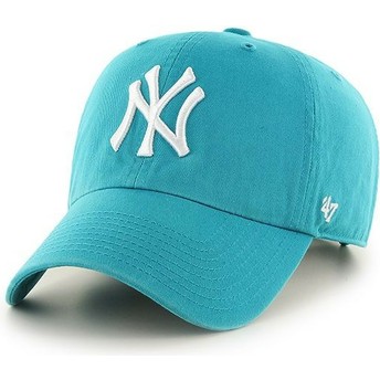 47 Brand Curved Brim New York Yankees MLB Clean Up blau-Snapback Cap grün