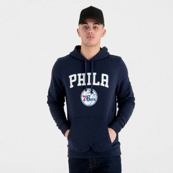 Sweat à capuche bleu marine Pullover Hoody Philadelphia 76ers NBA New Era
