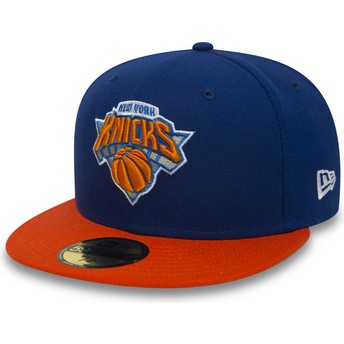 New Era Flat Brim 59FIFTY Essential New York Knicks NBA Fitted Cap blau