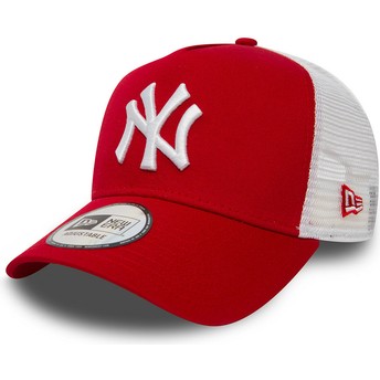 Casquette trucker rouge Clean A Frame 2 New York Yankees MLB New Era