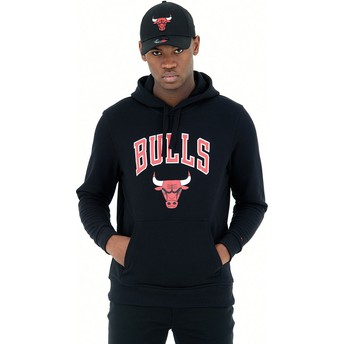 Sweat à capuche noir Pullover Hoody Chicago Bulls NBA New Era