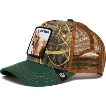 Goorin Bros. Dog Pitbull The Farm Green and Brown Trucker Hat