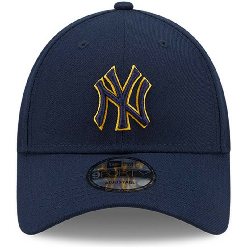 casquette-courbee-bleue-marine-ajustable-avec-logo-bleu-et-jaune-9forty-pop-outline-new-york-yankees-mlb-new-era