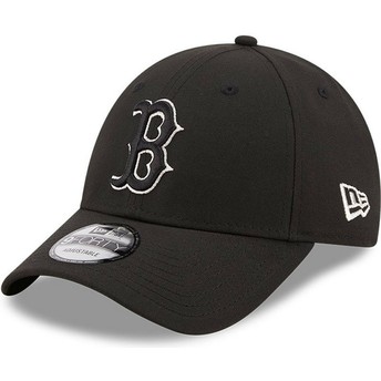 Casquette courbée noire ajustable 9FORTY Black And Gold Boston Red Sox MLB New Era