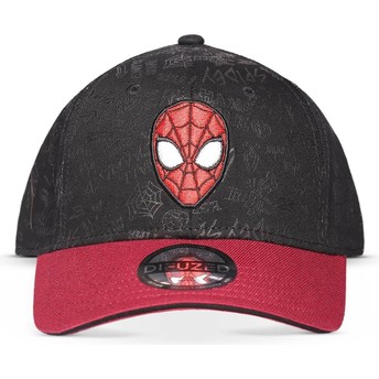 Difuzed Curved Brim Youth Spider-Man Marvel Comics Black and Red Snapback Cap