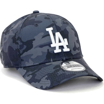 Casquette courbée camouflage bleue ajustable 9FORTY All Over Urban Print Los Angeles Dodgers MLB New Era