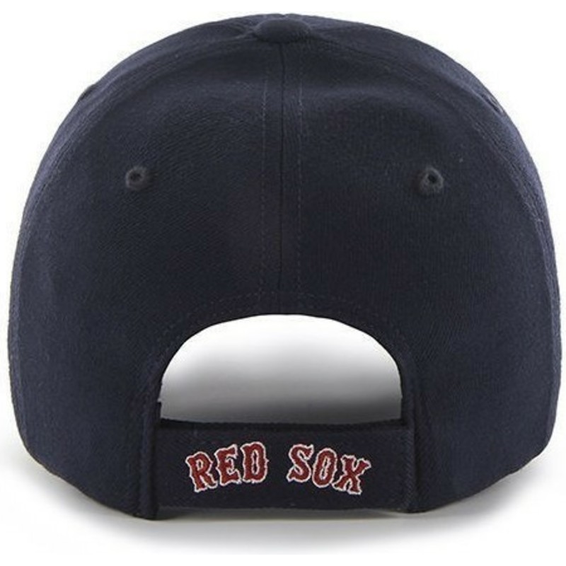 casquette-courbee-bleue-marine-avec-logo-rouge-boston-red-sox-mlb-clean-up-47-brand
