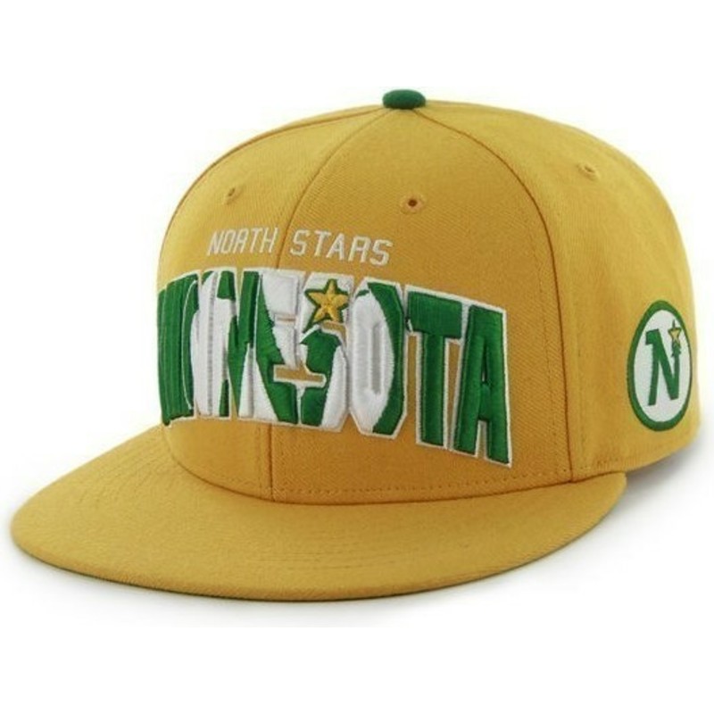 casquette-plate-jaune-snapback-minnesota-north-stars-nhl-47-brand