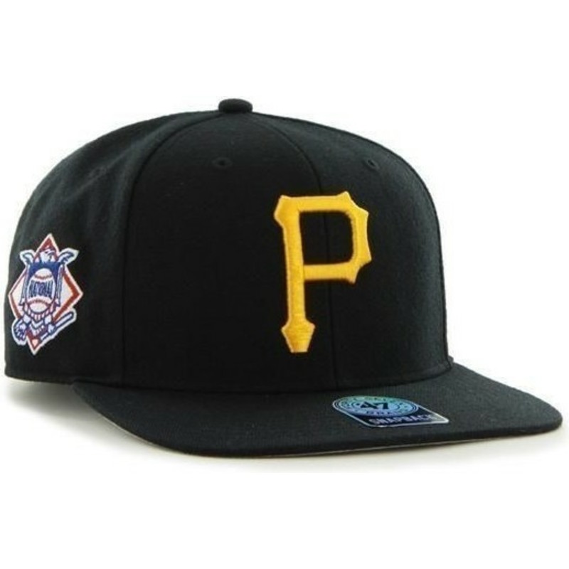 casquette-plate-noire-snapback-unie-avec-logo-lateral-mlb-pittsburgh-pirates-47-brand