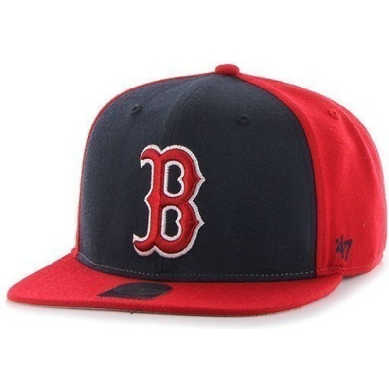 casquette-plate-rouge-snapback-unie-avec-logo-lateral-mlb-boston-red-sox-47-brand