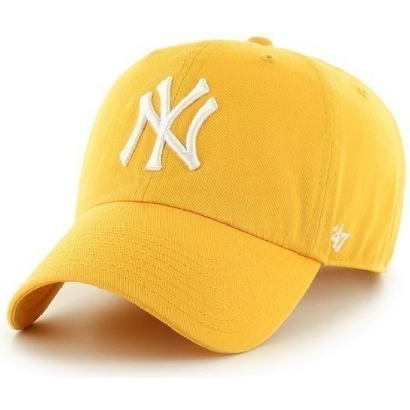 47-brand-curved-brim-grosses-vorderes-logo-mlb-new-york-yankees-cap-gelb